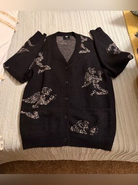 OTHER UK Skeleton Cowboy Oversized Cardigan Size Medium